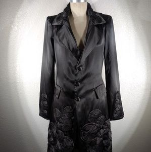 Biya by Johnny Was Silk Satin Circulae Coat NWT